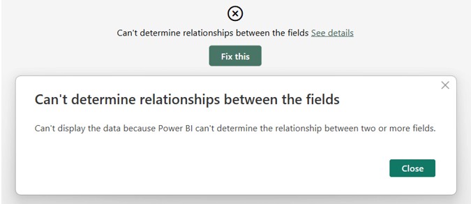 Understanding the “can’t determine relationship between the fields” error in Power BI 14