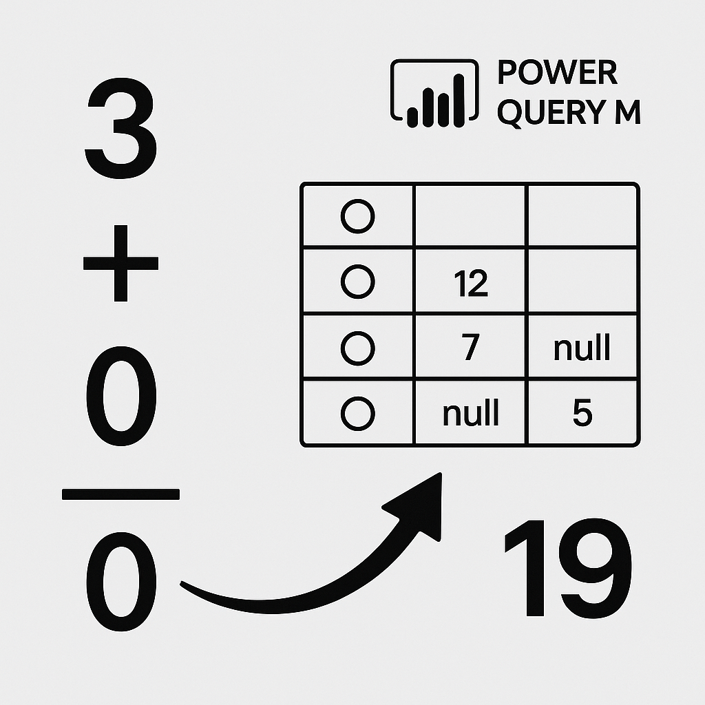4 Ways to SUM Null Values in Power Query M