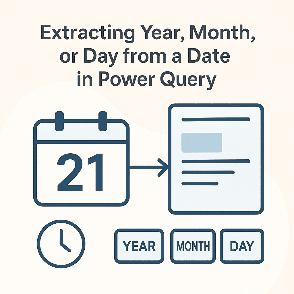 Extracting Year Month or Day from a Date in Power Query 1