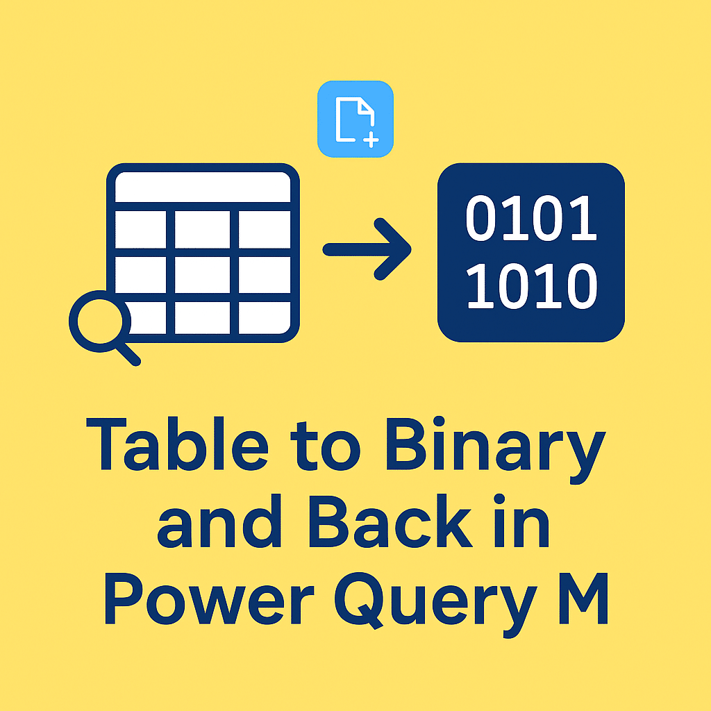 table to binary and back Power Query M 1